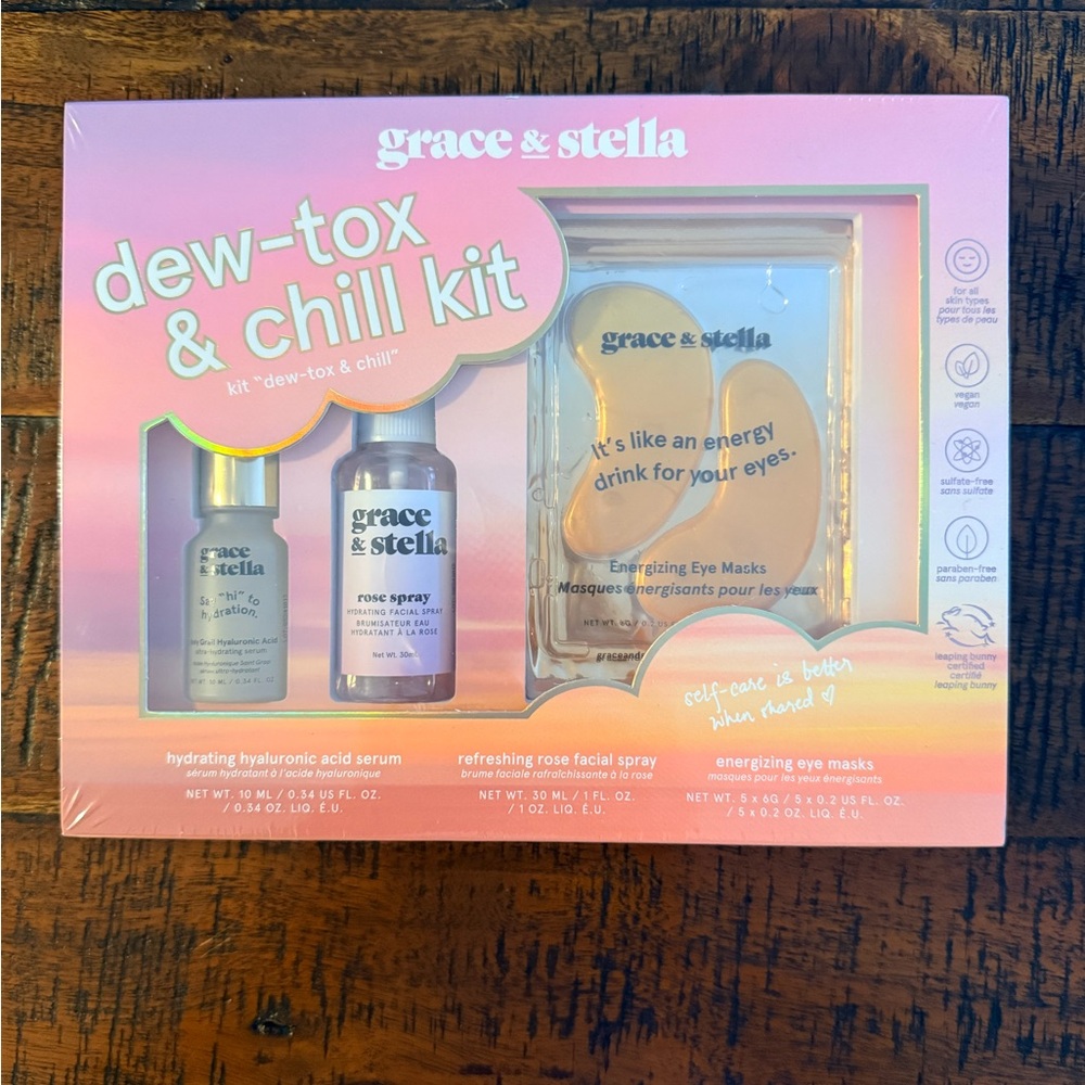 Grace & Stella Detox Serum, Eye Mask and Facial Moisturizer Spray